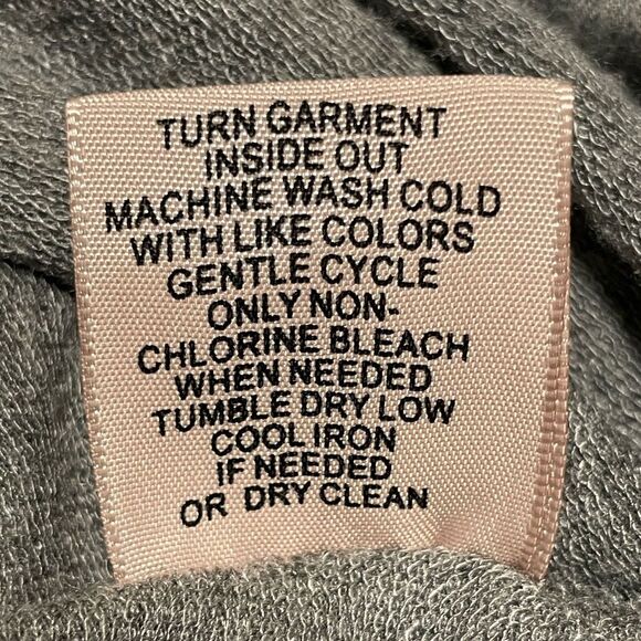 Philosophy Gray Sweater Dress Black Lace Front Pockets Women’s Large - Picture 9 of 9